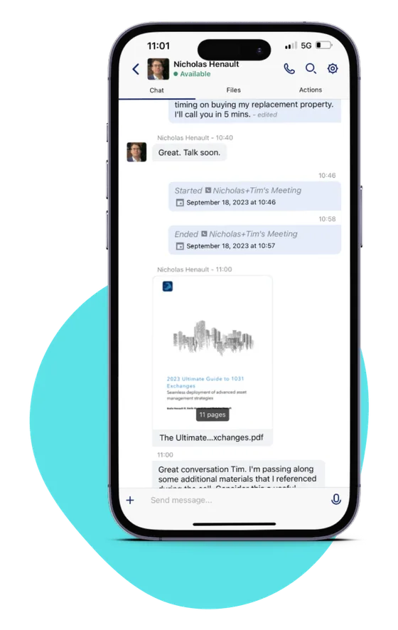 A conversation with the exchange team inside the client portal
